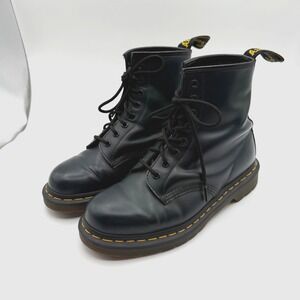 Dr. Martens Smooth Navy  Combat Boots Lace Up Womens 9 Mens 8 Airwair Boots